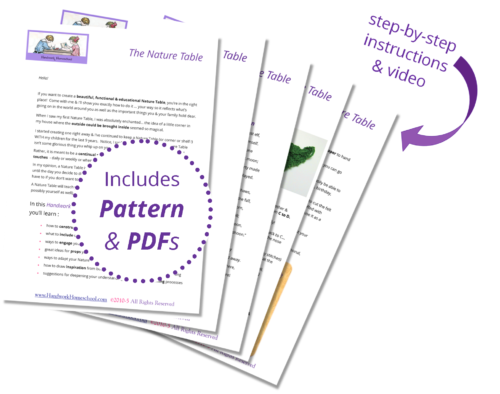 Pattern, video & PDFs included in Make 'n' Learn Nature Table
